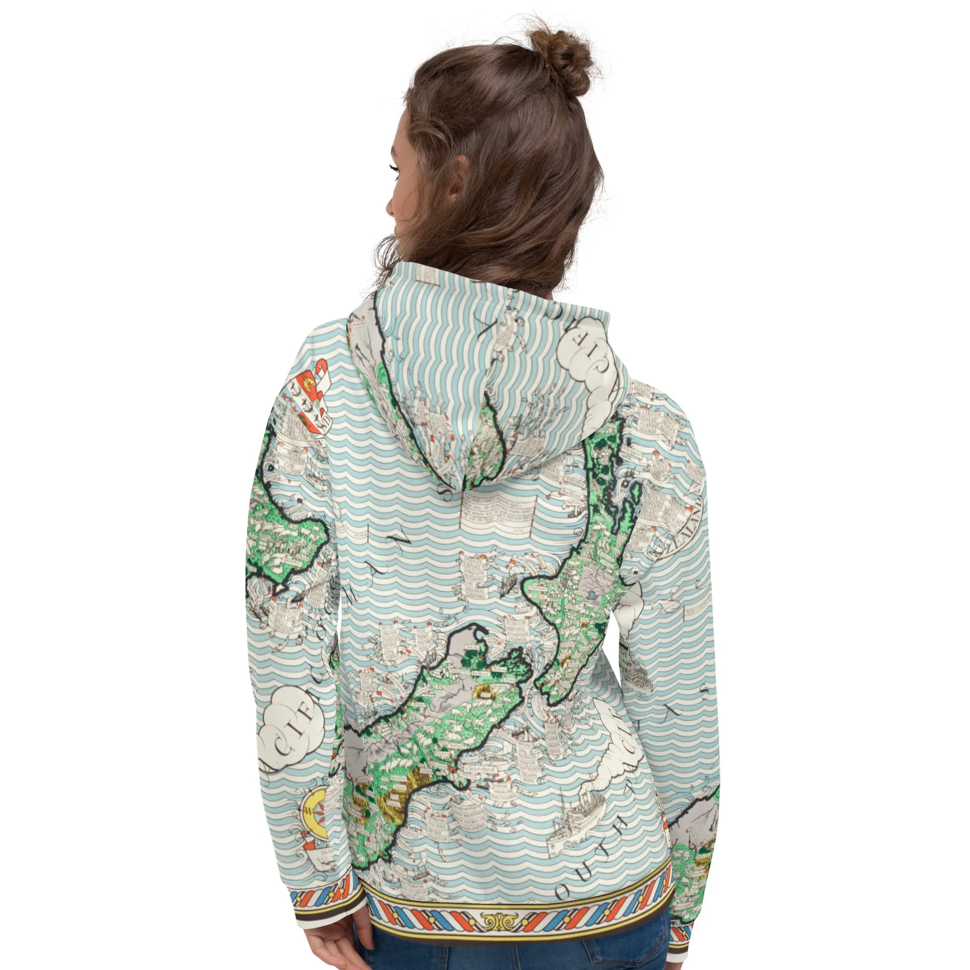 Agricultural Map of New Zealand from 1930 Unisex Hoodie