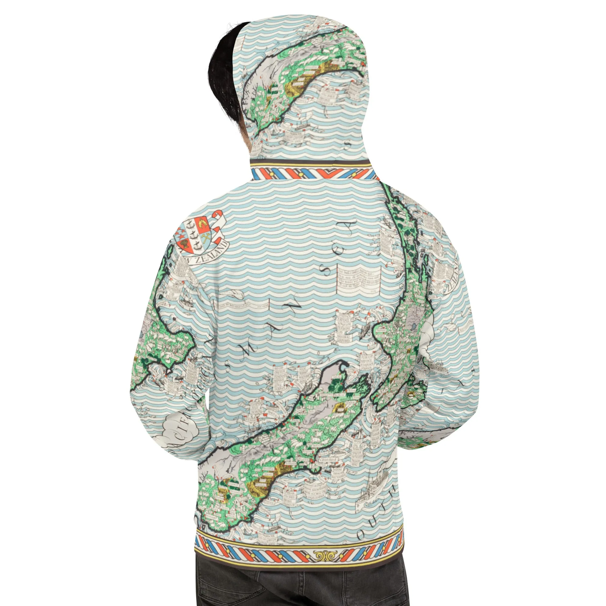 Agricultural Map of New Zealand from 1930 Unisex Hoodie