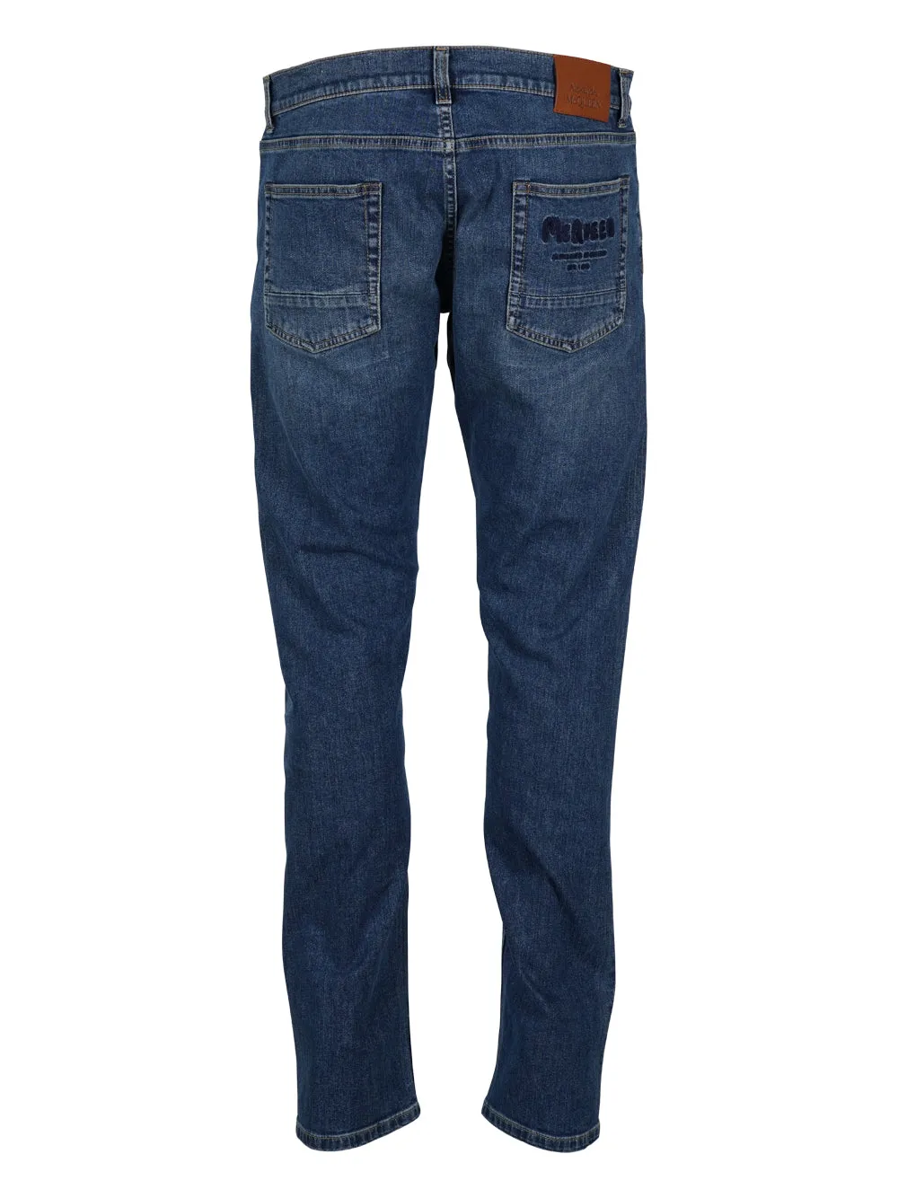 Alexander McQueen Washed Straight Leg Jeans