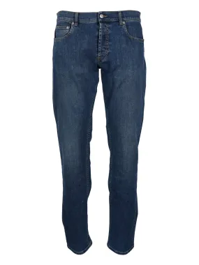 Alexander McQueen Washed Straight Leg Jeans