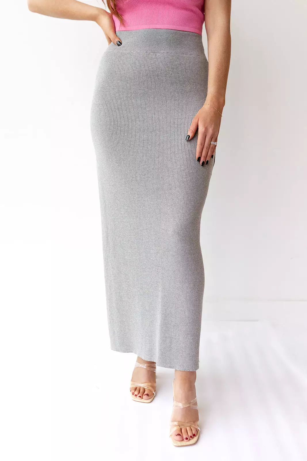 amelia side slit maxi skirt