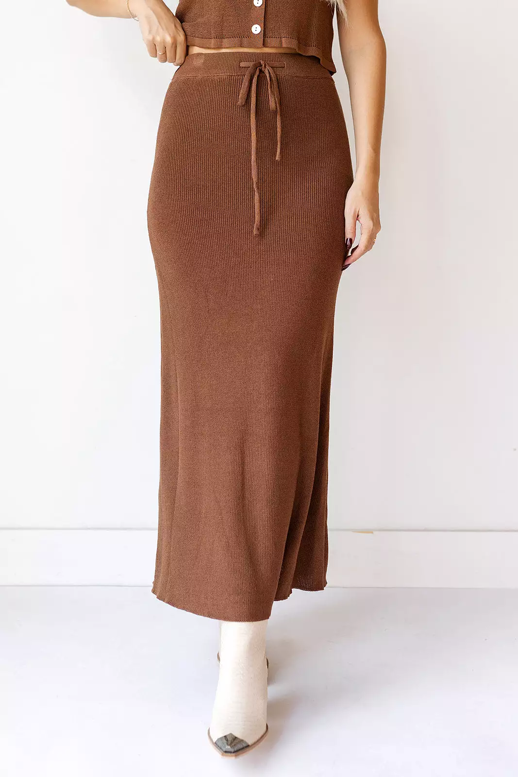 arlette knitted maxi skirt