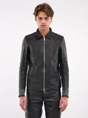 Aviator Leather Jacket (AVM-SOFT-HORSE-FG-BLACK)