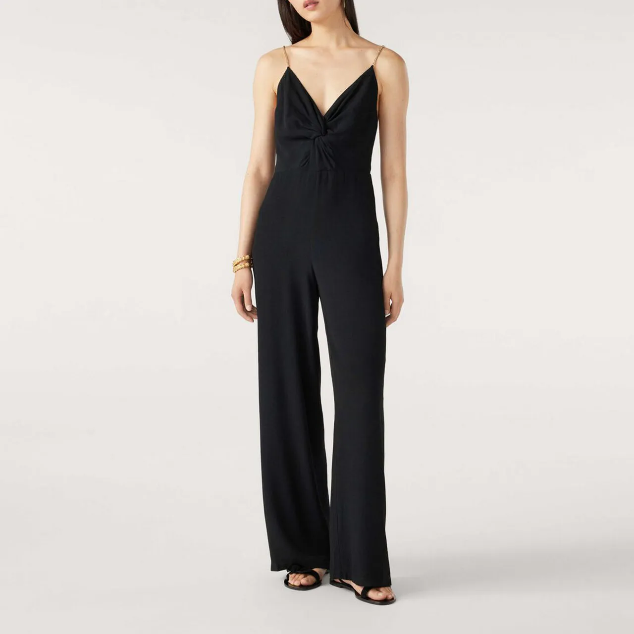 BA&SH Fifia Chain Strap Jumpsuit - Black