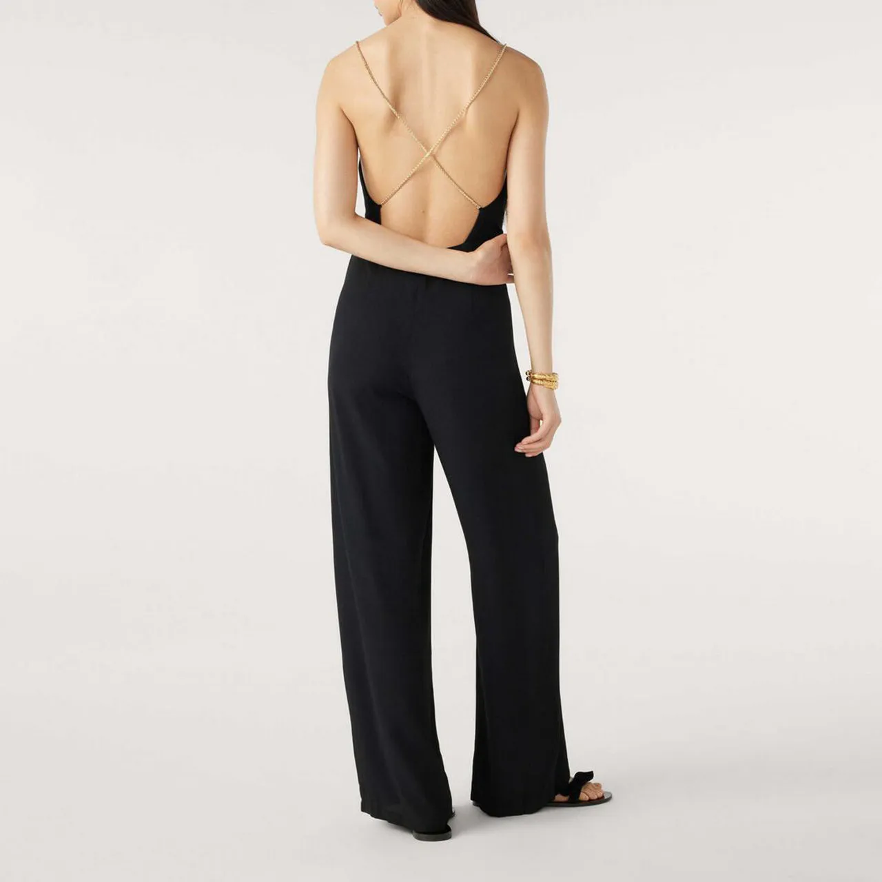 BA&SH Fifia Chain Strap Jumpsuit - Black