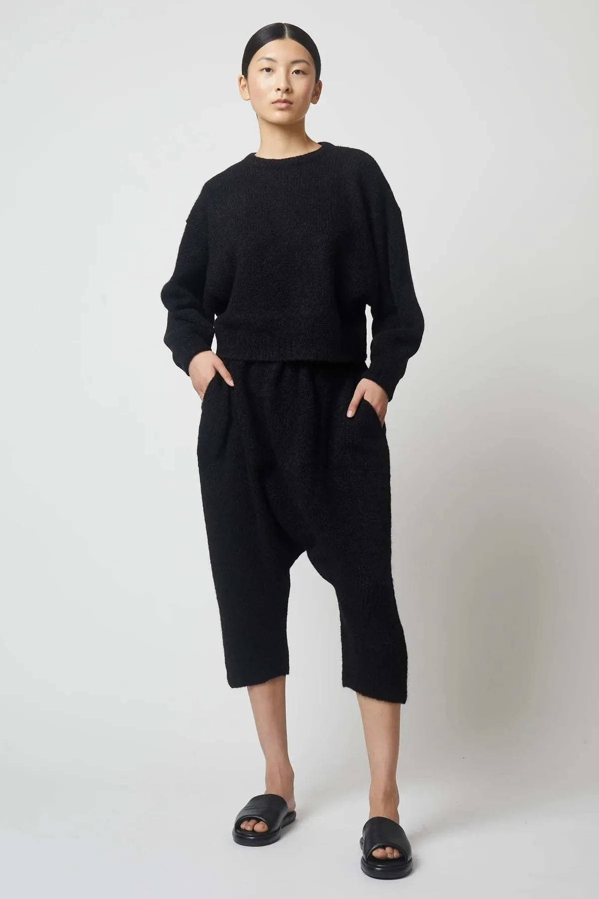 Balloon Sleeve Sweater - Black