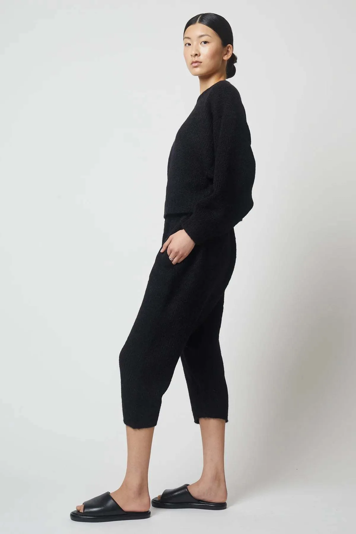 Balloon Sleeve Sweater - Black