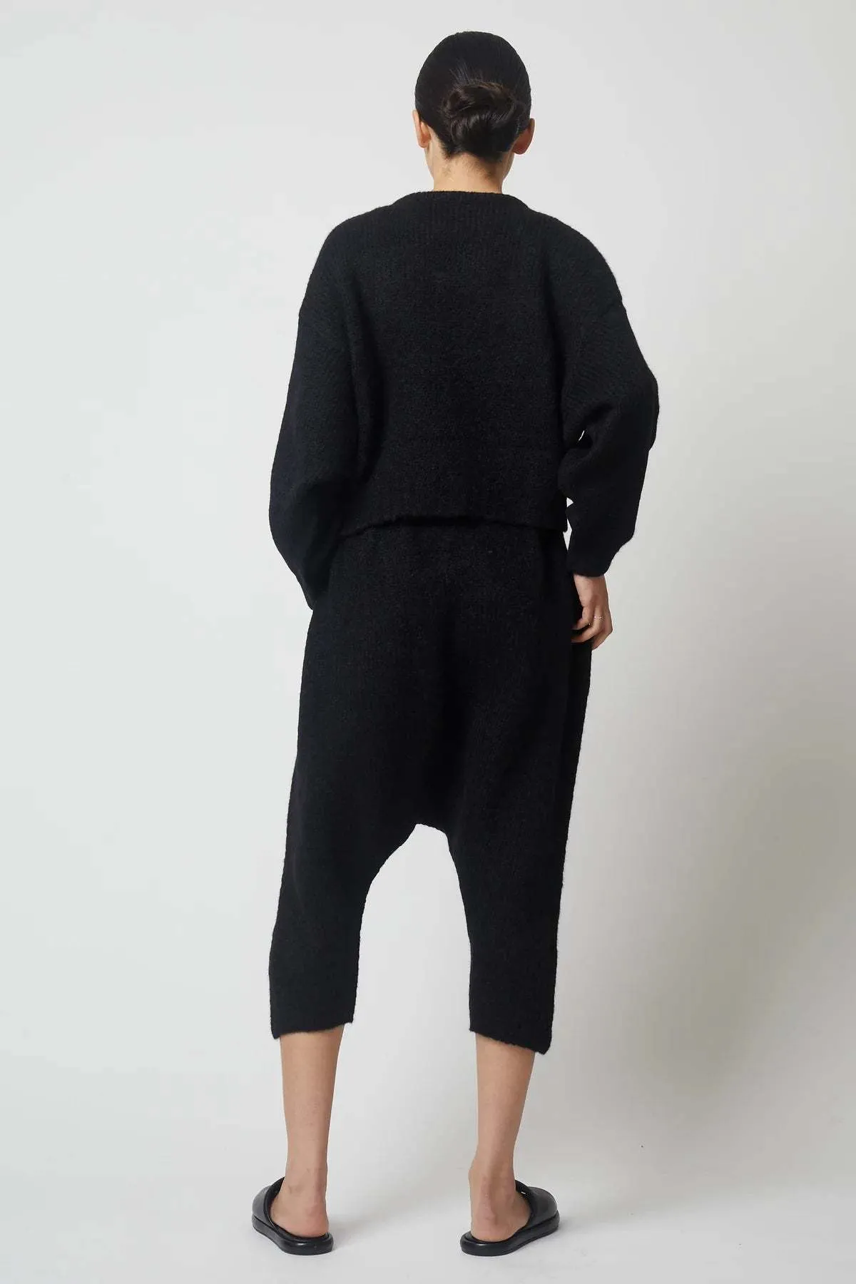 Balloon Sleeve Sweater - Black