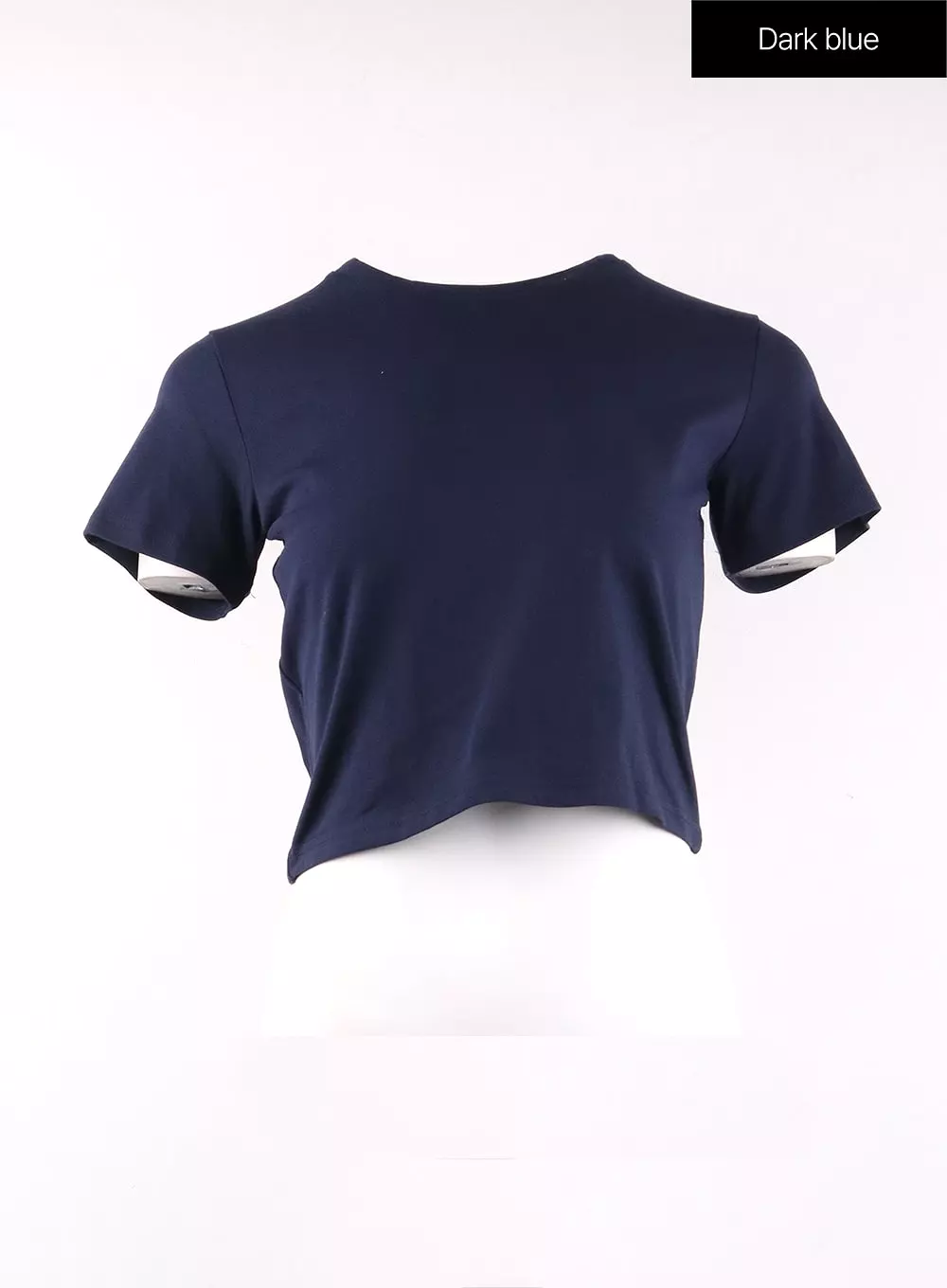 Basic Round Neck Crop Tee OF406