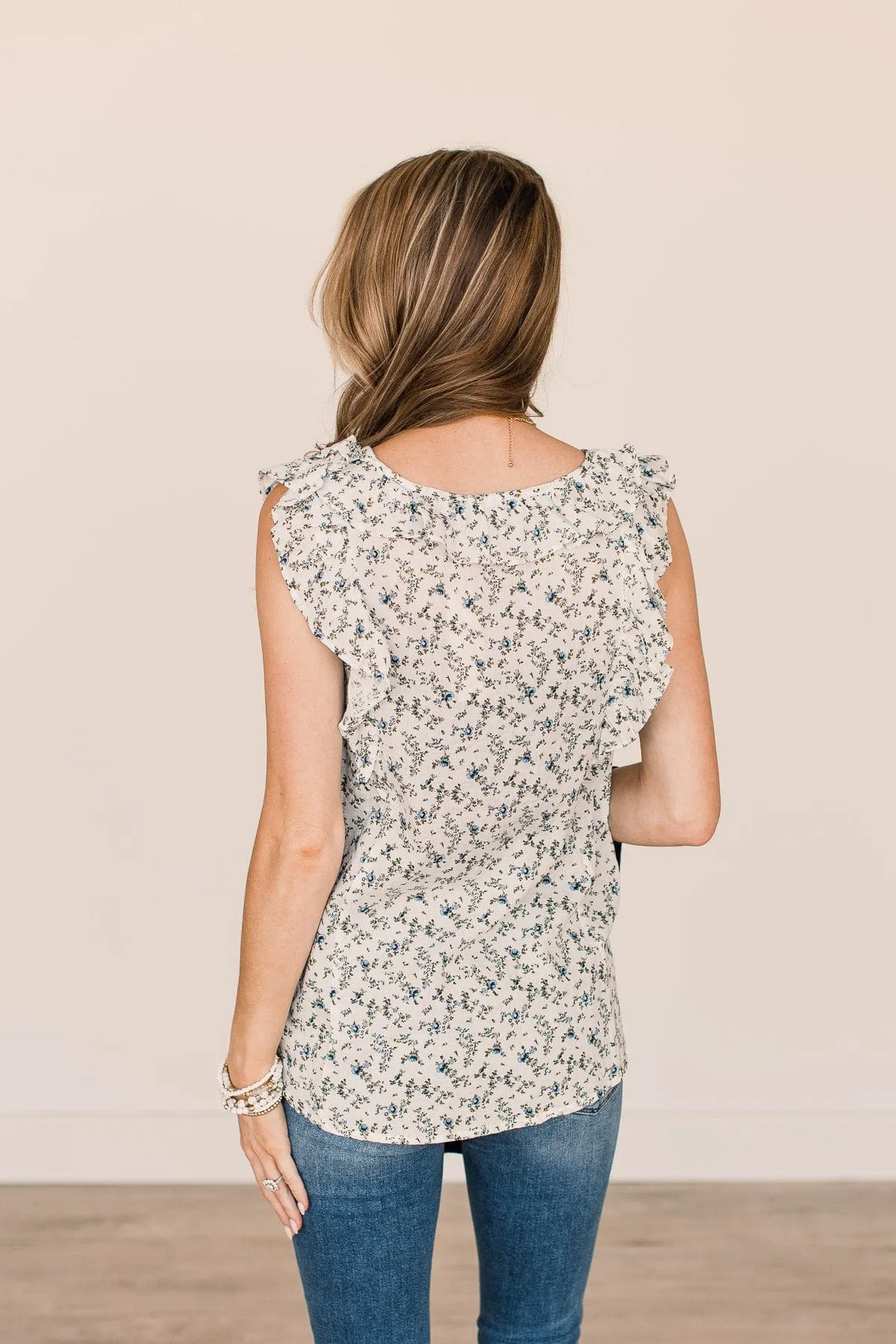 Believe In Love Sleeveless Blouse- Ivory