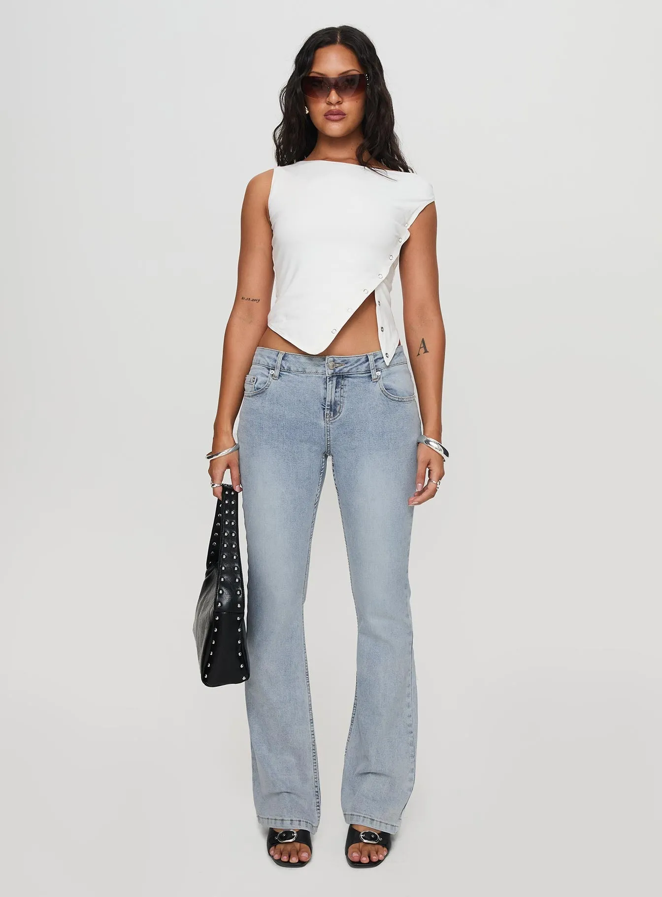 Bethany Bootleg Low Rise Jeans Light Wash