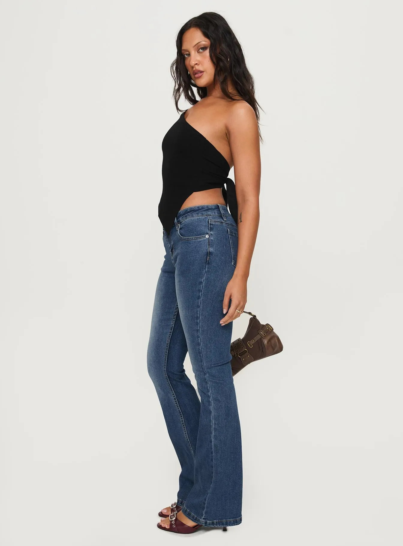 Bethany Bootleg Low Rise Jeans Mid Wash