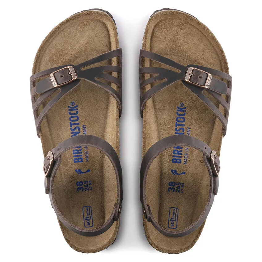 Birkenstock Womens Bali Backstrap Soft Footbed Sandal- Habana Oiled Leather