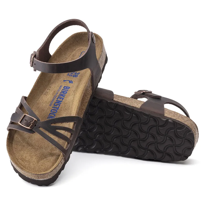 Birkenstock Womens Bali Backstrap Soft Footbed Sandal- Habana Oiled Leather