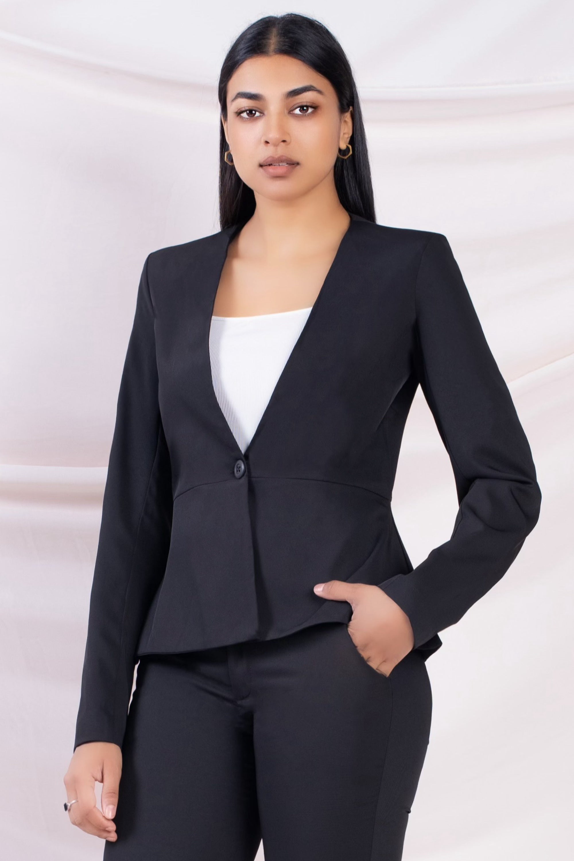 Black Peplum Blazer