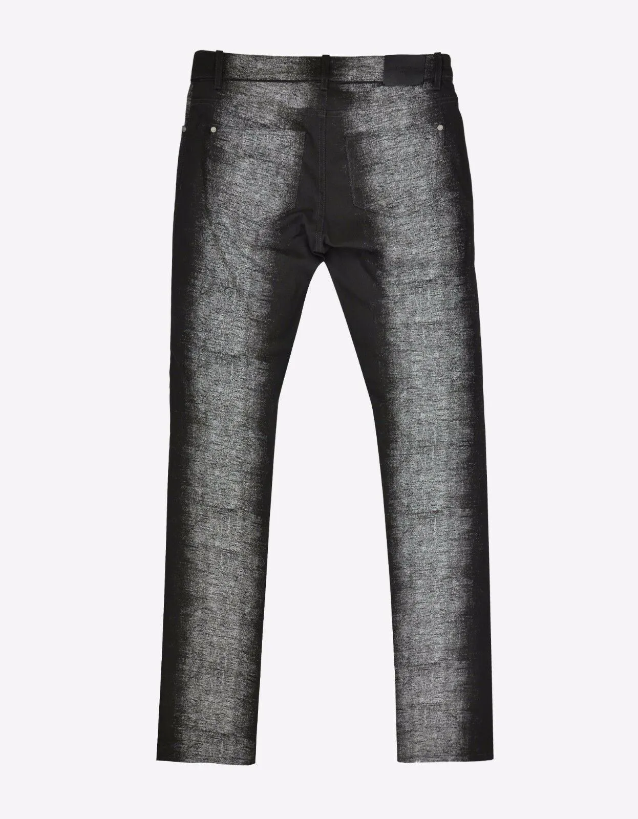 Black Spray Paint Effect Slim Cotton Jeans