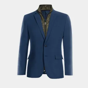  Blazer azul cobalto slim fit con pieza gilet