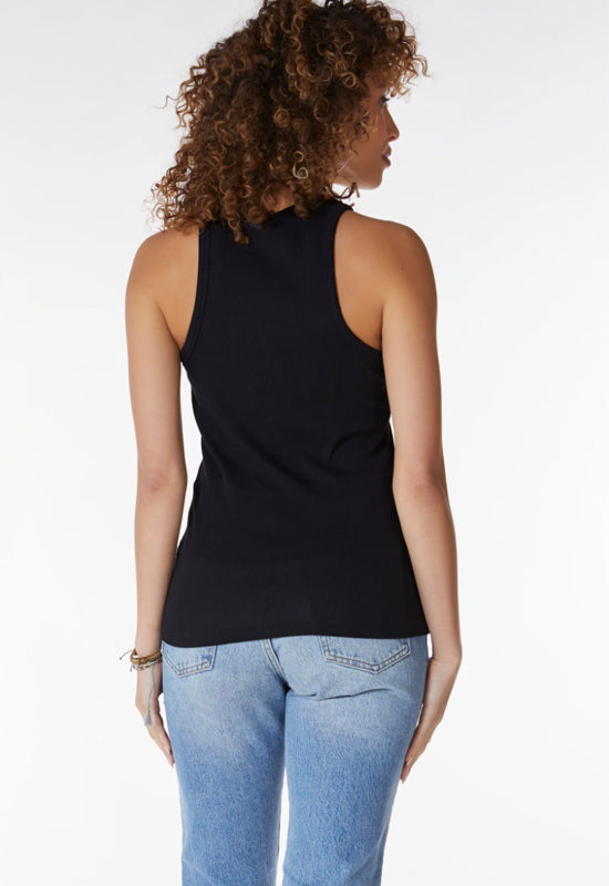 Bobi - High Neck Tank Top Black