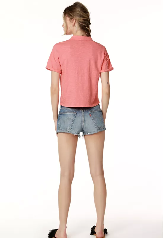 Bobi - Short Sleeve Collar Tee Cocktails