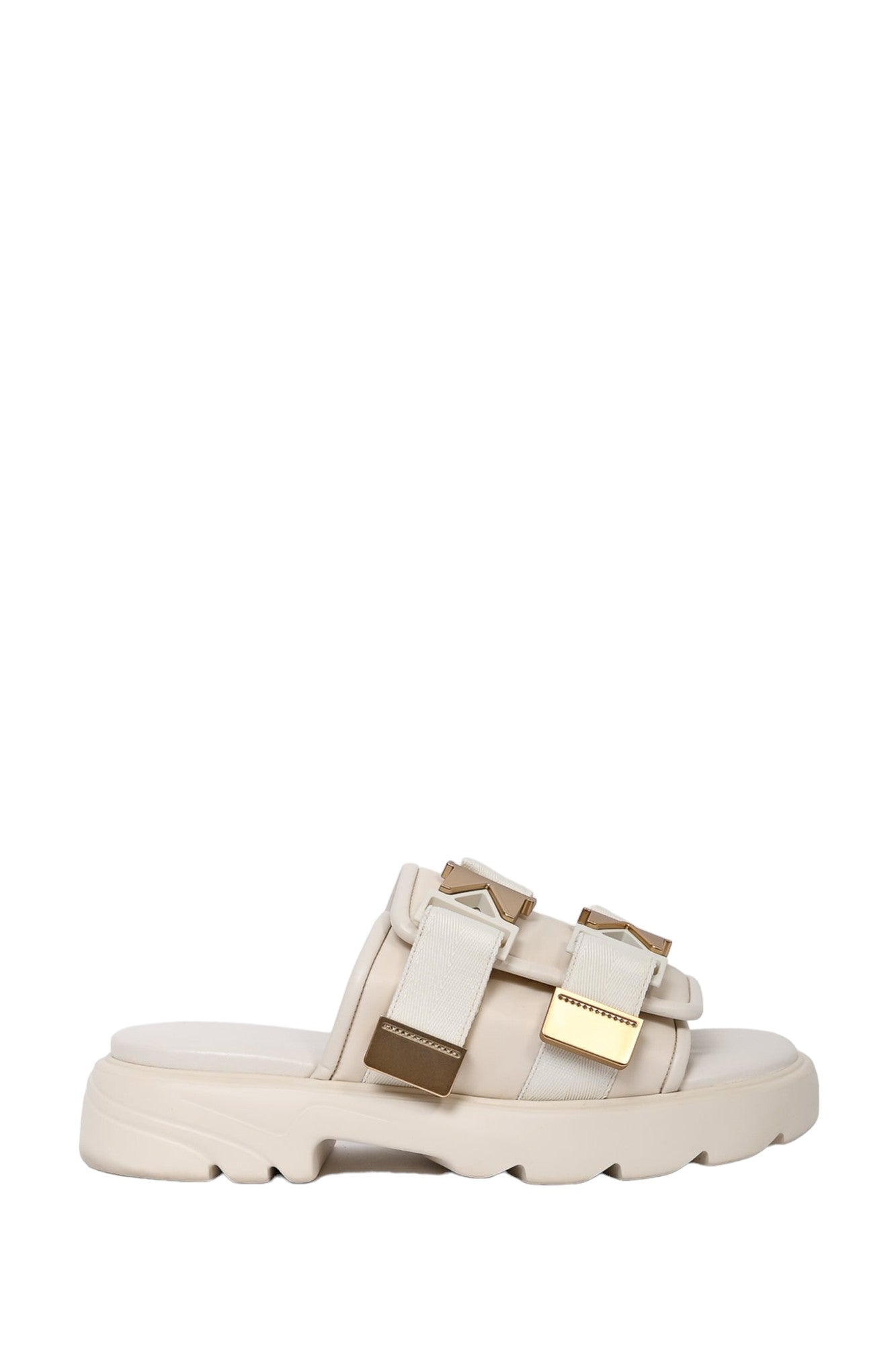 Bottega Veneta Cream 'Flash' Chunky Sandals Size 40