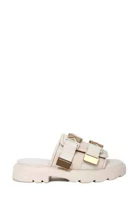 Bottega Veneta Cream 'Flash' Chunky Sandals Size 40