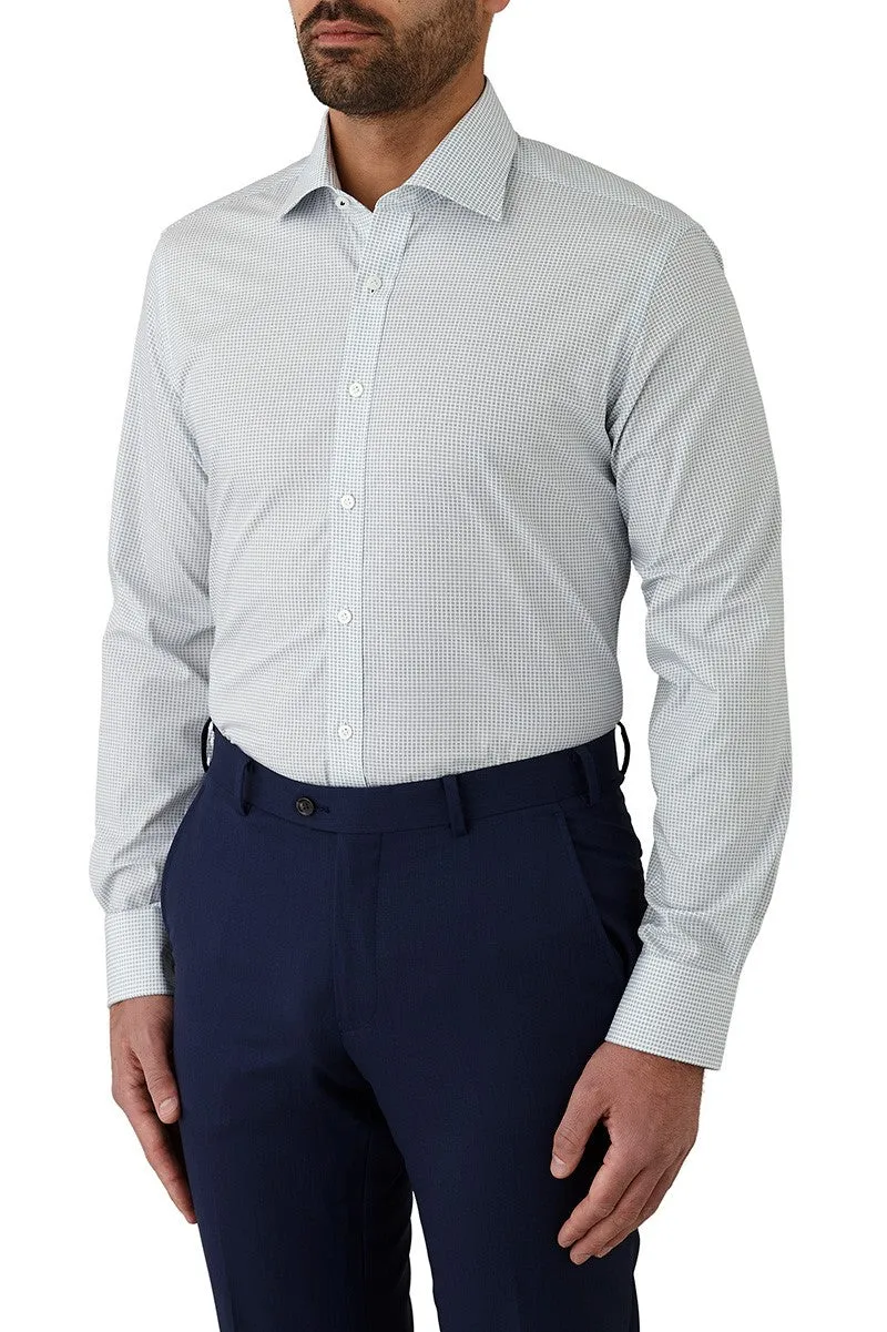 Cambridge Carlton Shirt - Navy Microprint