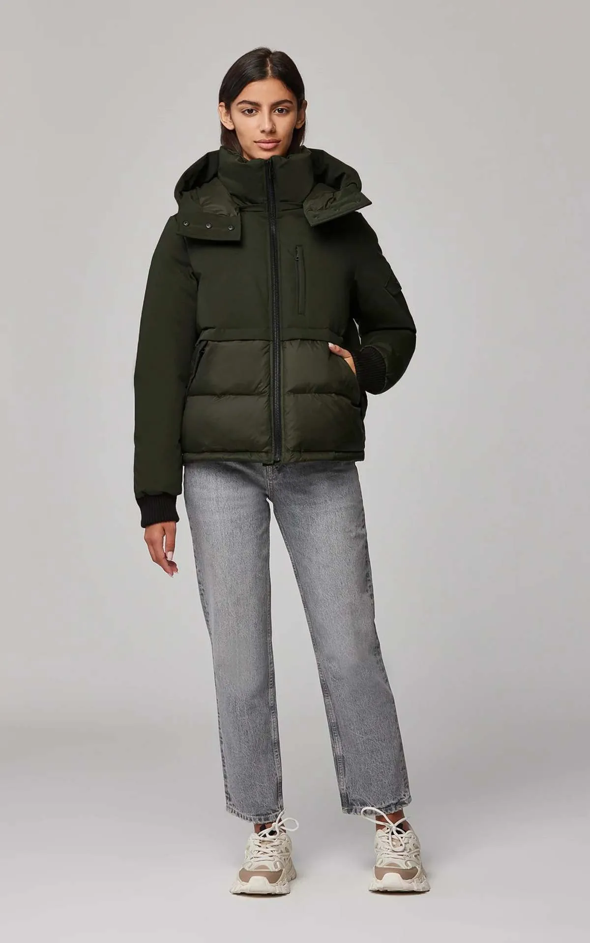 Cindi Bomber Down Coat - Cedar