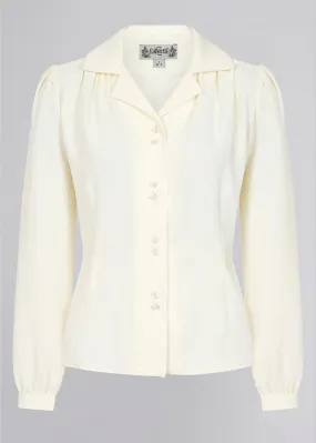 Collectif Pepper 40's Blouse Ivory