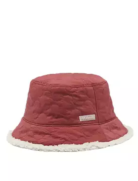 Columbia Unisex Winter Pass Reversible Sherpa Quilted Bucket Hat Beetroot / Dark Stone