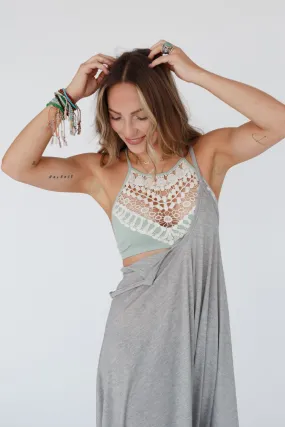 Crochet High Neck Bralette - Sage