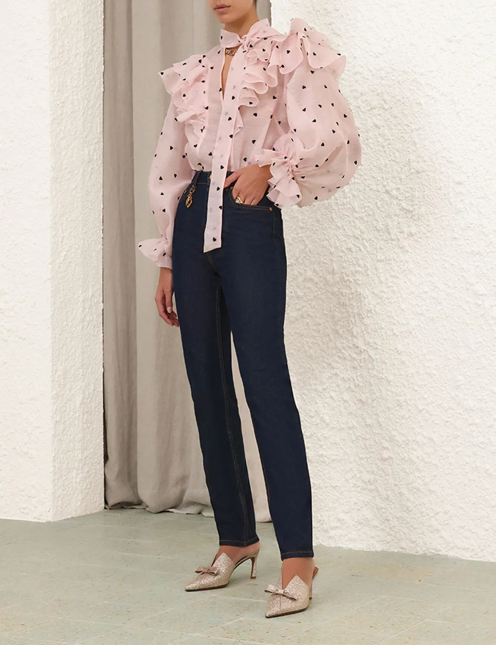 Crush Embroidered Blouse