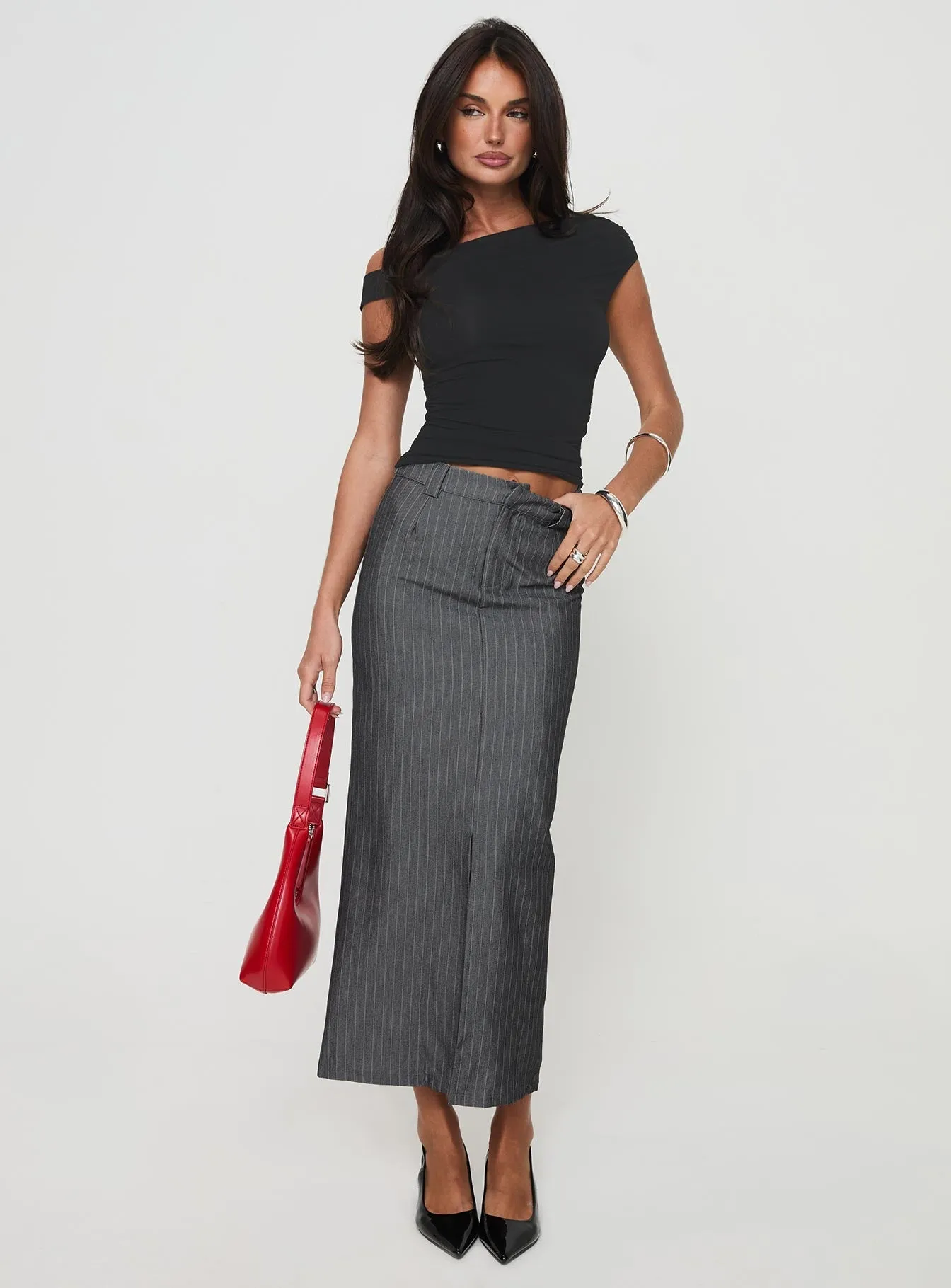 Cubeb Maxi Skirt Grey