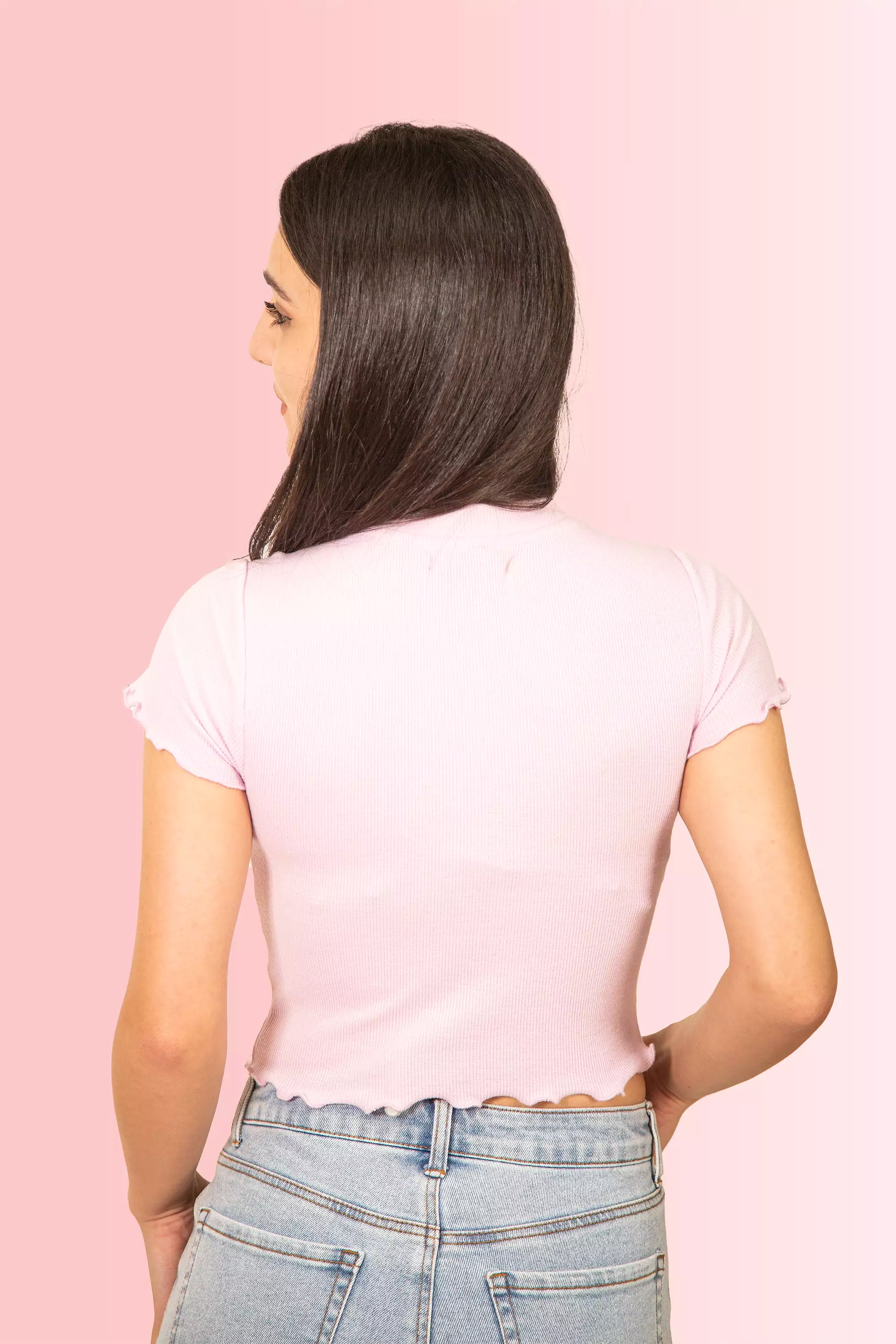 Cutout Crew-Neck Crop Top