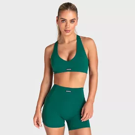 Desire V-Neck Crop - Emerald Green