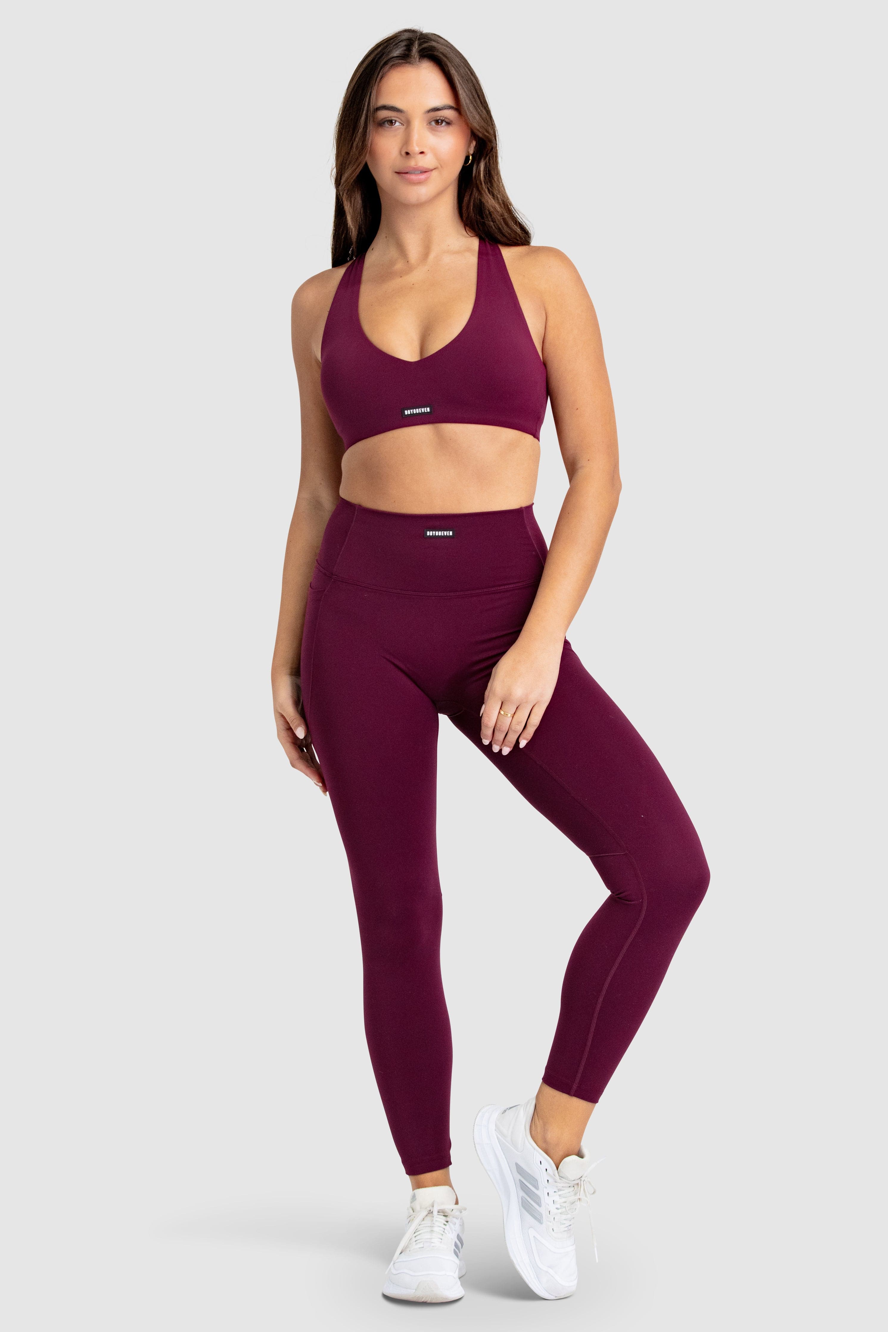 Desire V-Neck Crop - Wine Red