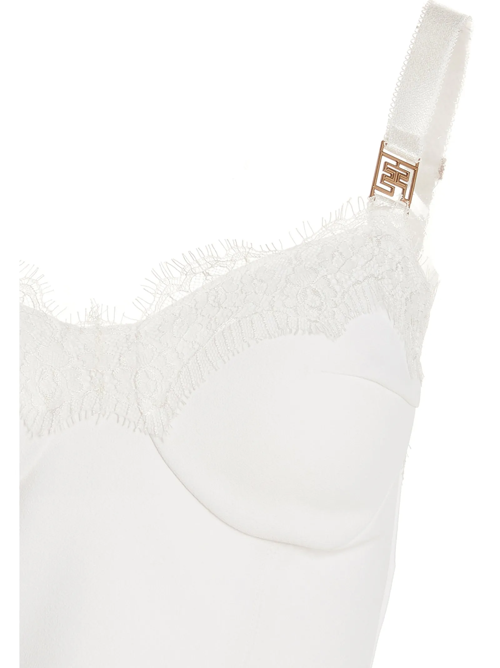 Elisabetta Franchi Sweetheart Neck-Line Crop Top