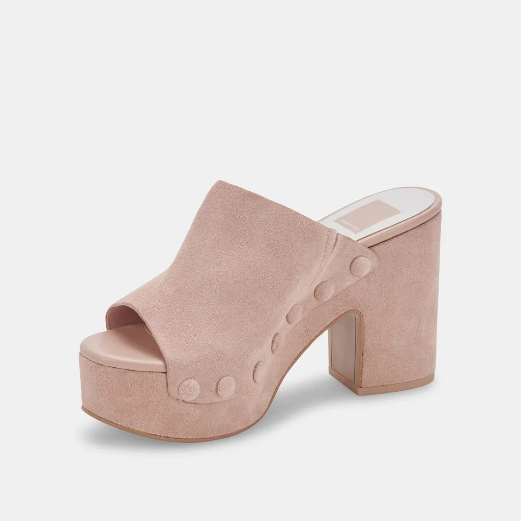 EMOL Heels Blush Suede | Blush Suede Chunky Heel Sandals– Dolce Vita 6836976910402