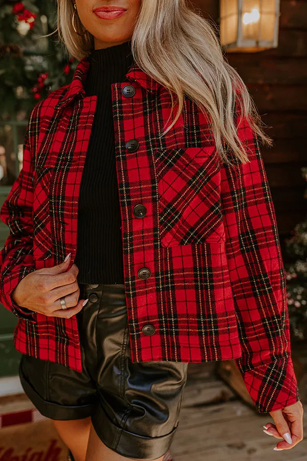 Evergreen State Of Mind Plaid Jacket In Red