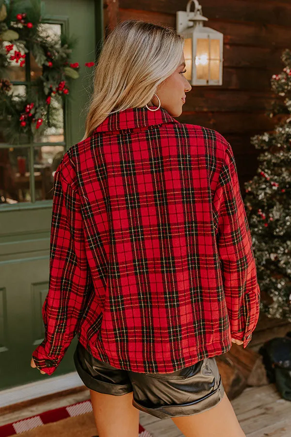 Evergreen State Of Mind Plaid Jacket In Red