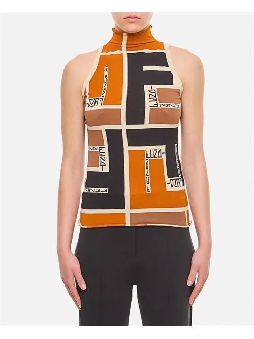 FENDI  |Casual Style Sleeveless Halter Neck Party Style High-Neck