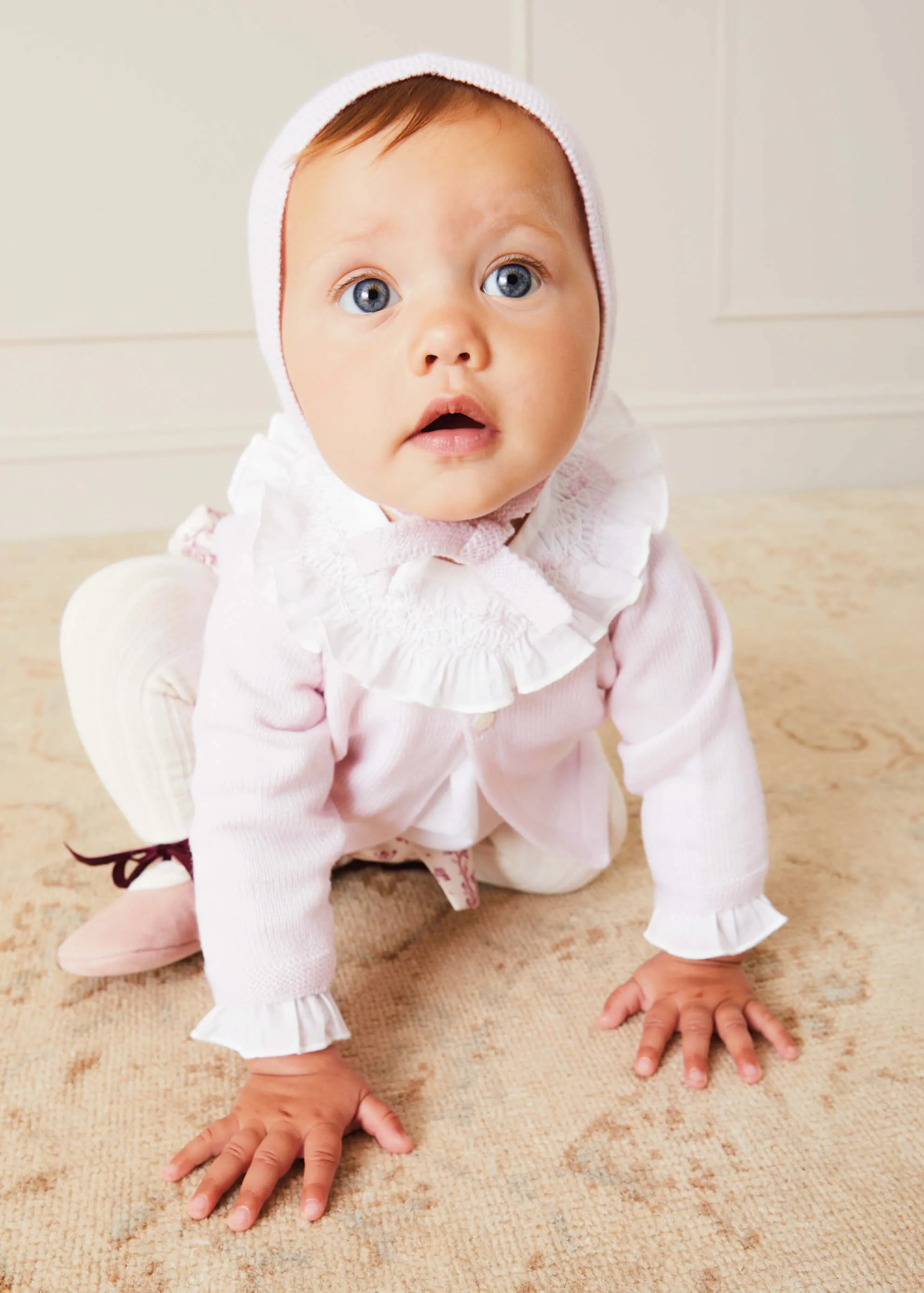 Frill Collar Long Sleeve Bodysuit in White (0mths-2yrs)