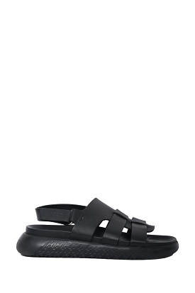 Hermes Black Leather 'Doha' Sandals Size 42 Mens