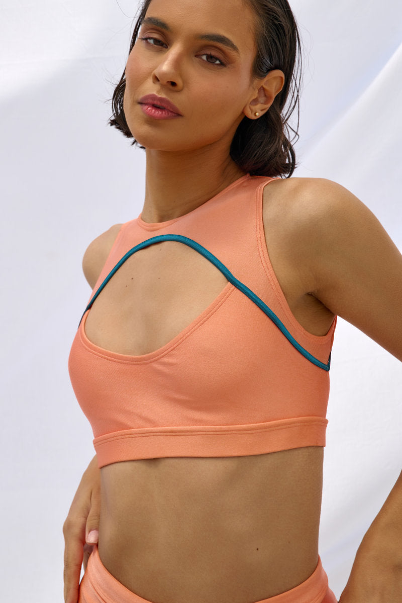 HotCakes Polewear Circe Top - Peach/Teal