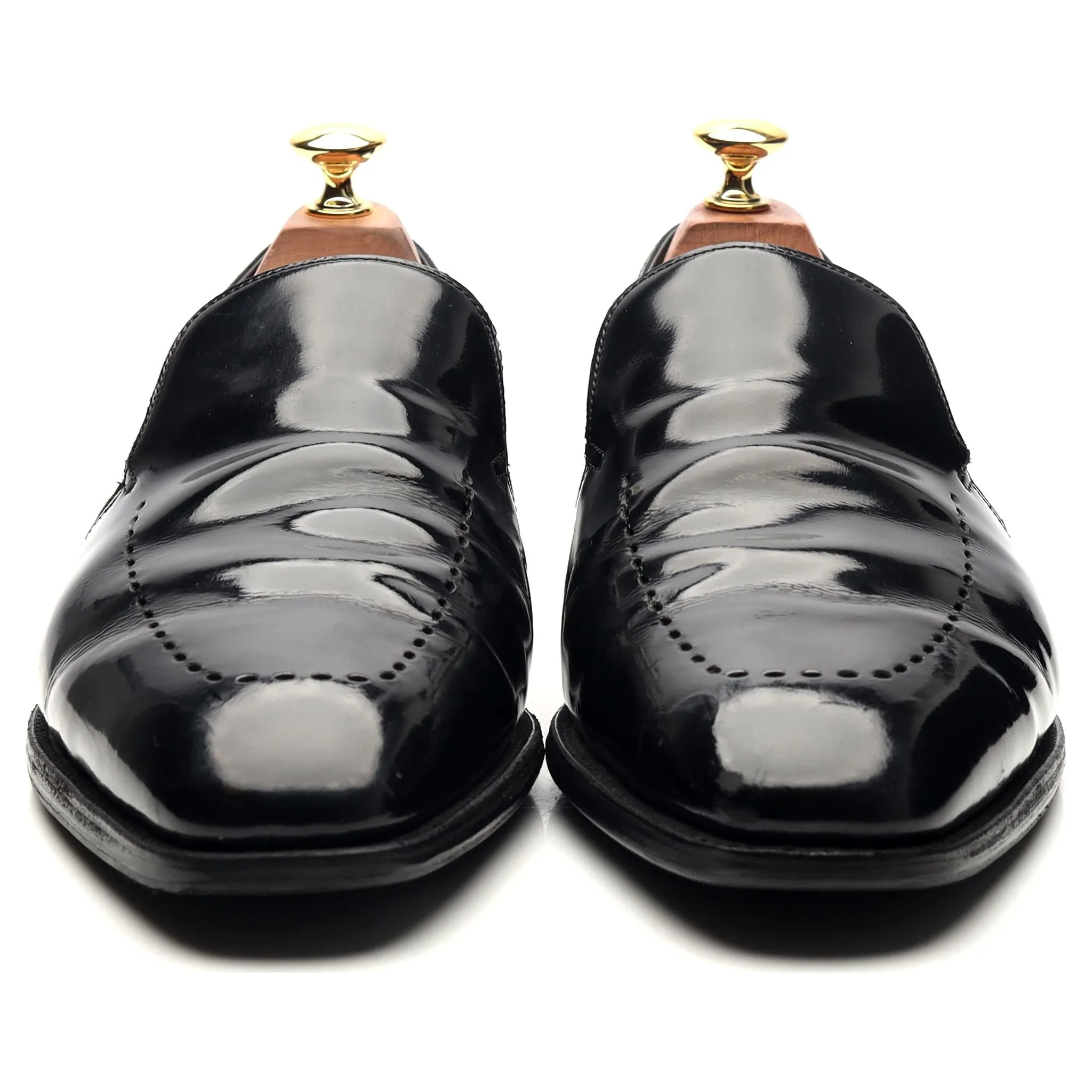 'Jive' Black Patent Leather Loafers UK 9 E