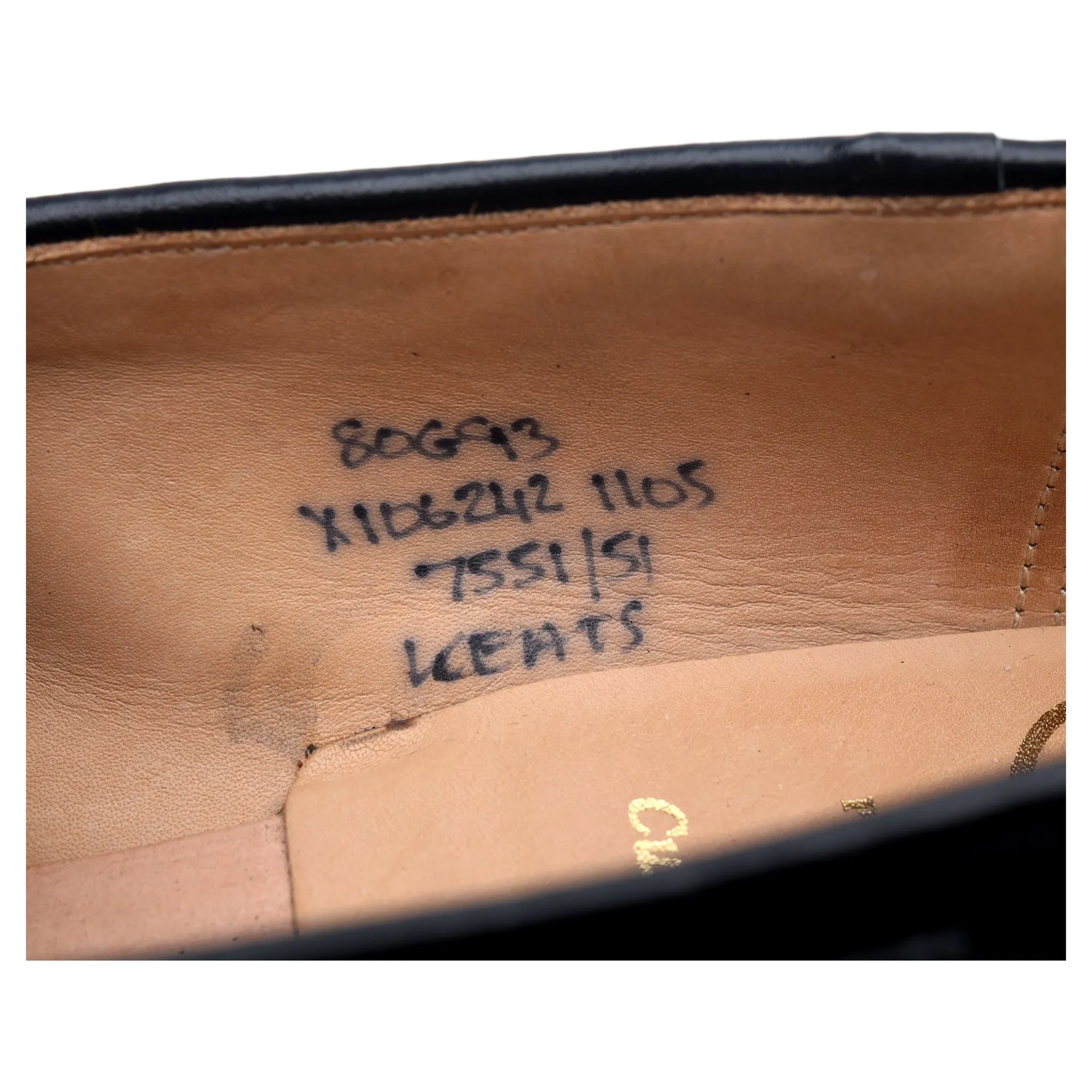 'Keats' Black Leather Tassel Loafers UK 8 G