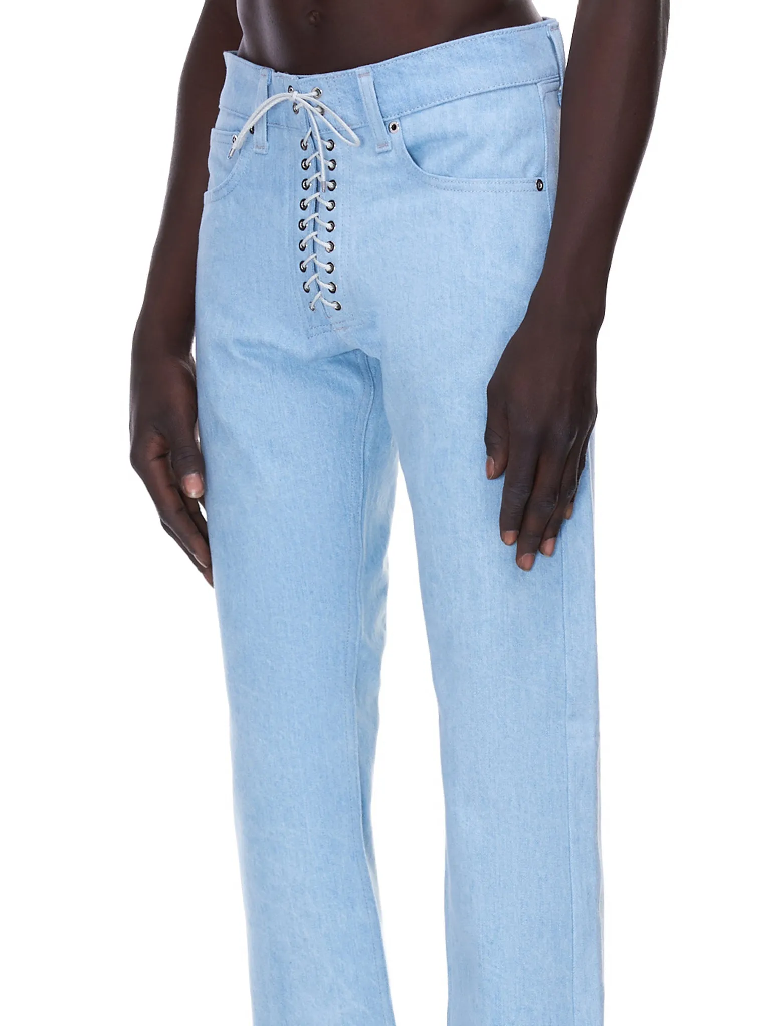 Lace Up Jeans (PT04-LIGHT-BLUE)