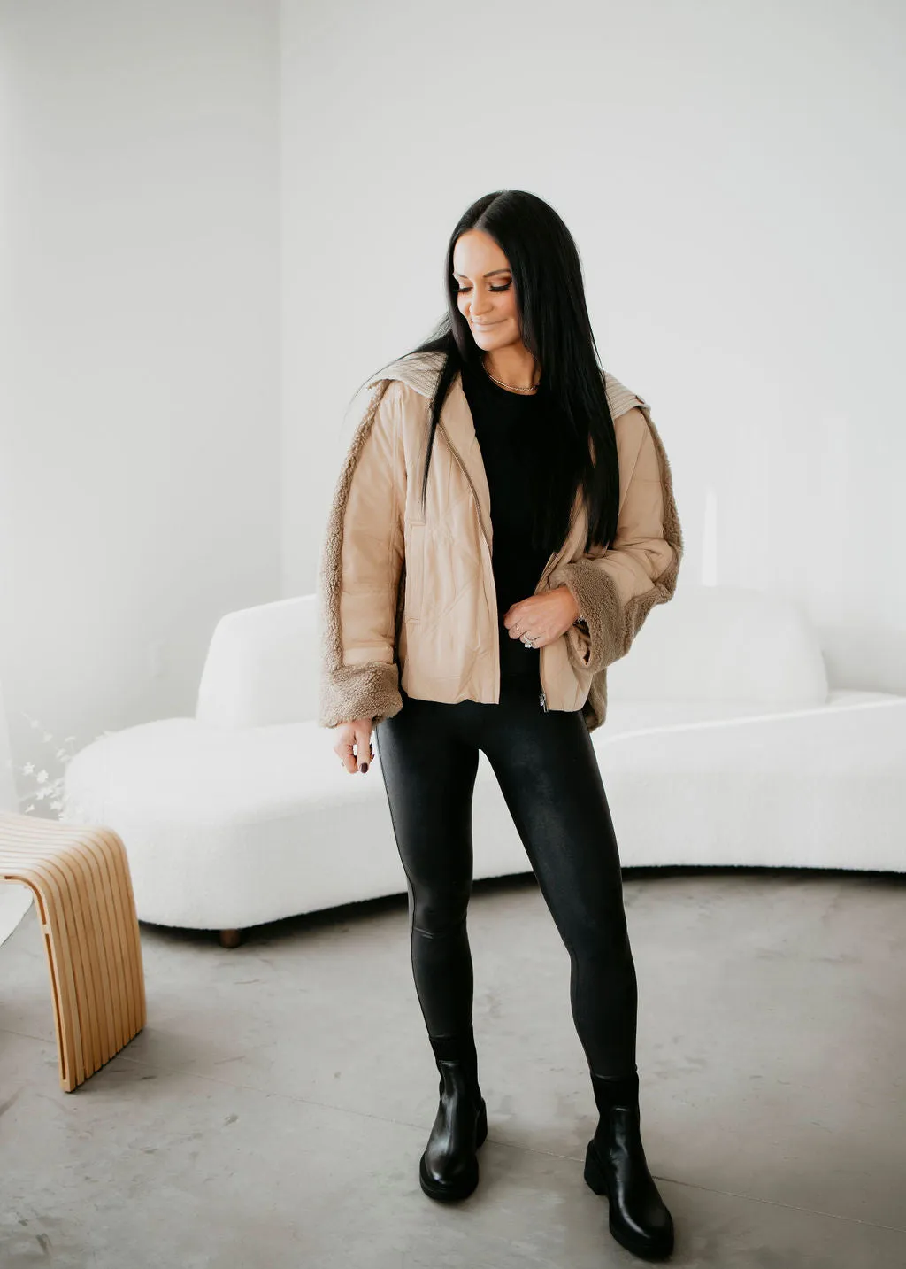 Leigh Quilted Sherpa Jacket