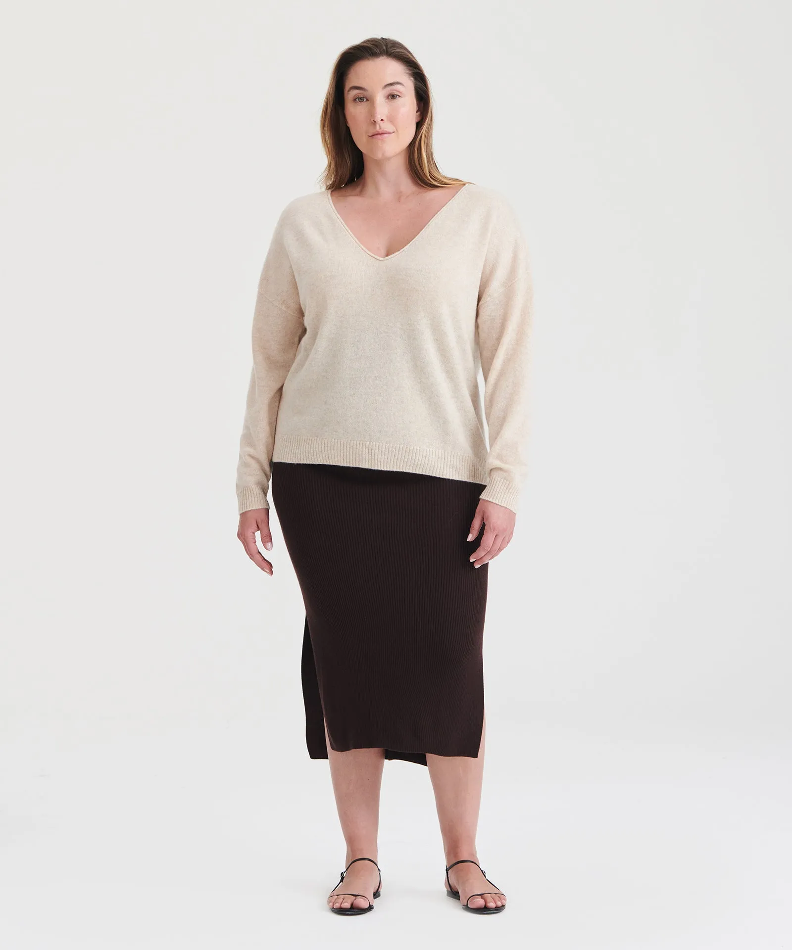 Lightweight Cashmere V-Neck Sweater