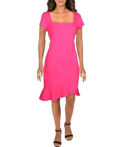 Lisa & Lucy Womens Square Neck Sheath Cocktail And Party Dress