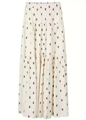 Lollys Laundry Sunset Maxi Skirt - Nederdel - Creme